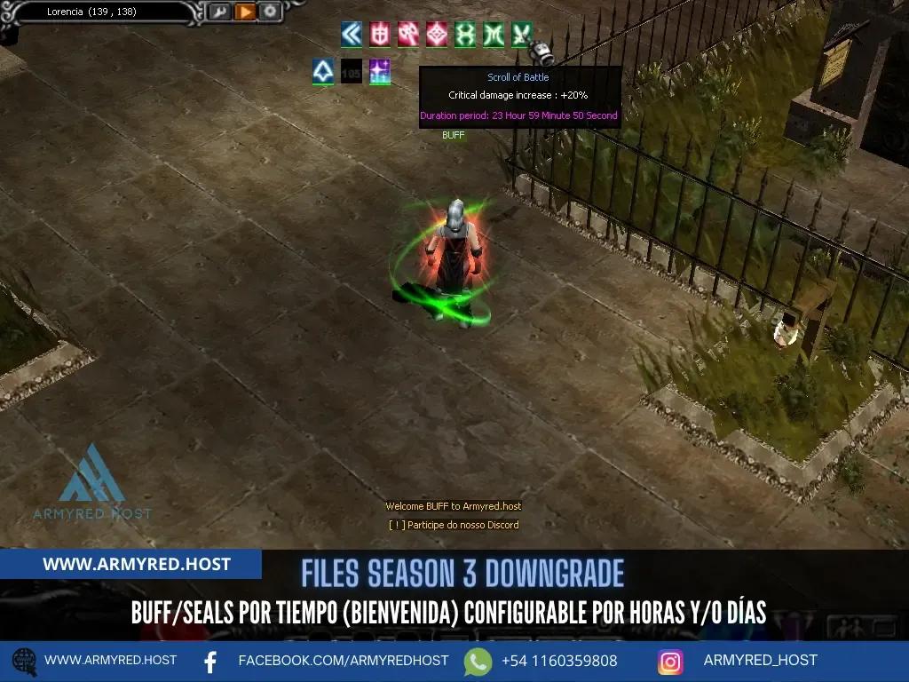 Season 3 Downgrade files: timed welcome buffs/seals, configurable by hours and/or days