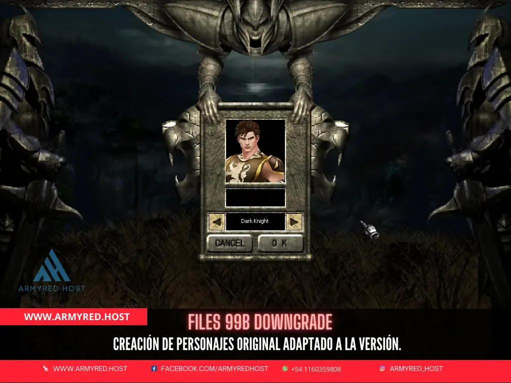 Files 99B Downgrade: criação de personagens original adaptada à versão