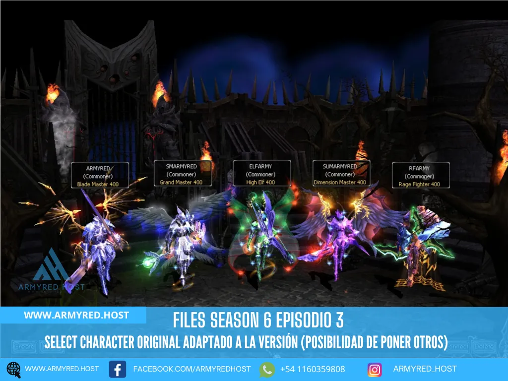 Season 6 Episode 3 files: original Select Character adapted to the version (others can be used)