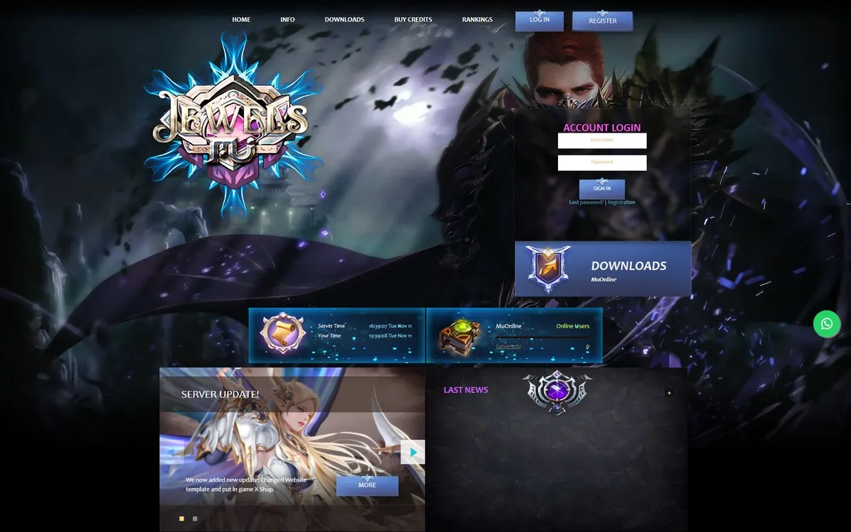 Template 1: Design épico com fundo escuro e personagens em destaque