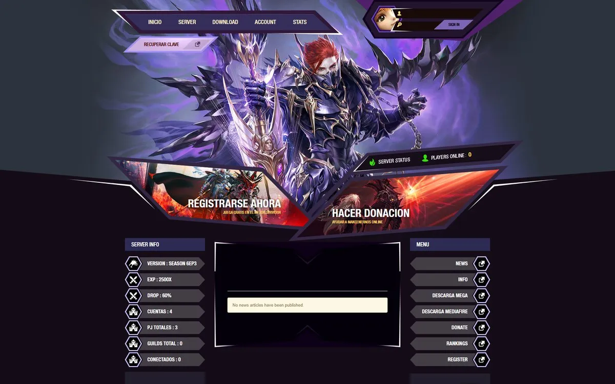 Template 3: Design espetacular com tons de roxo e efeitos de luz impactantes